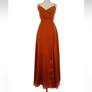 Lulu's Rust Maxi Dress